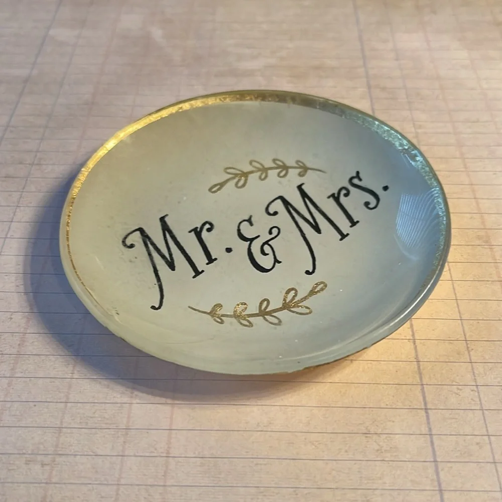 Natural Life Mr. & Mrs. Trinket Tray